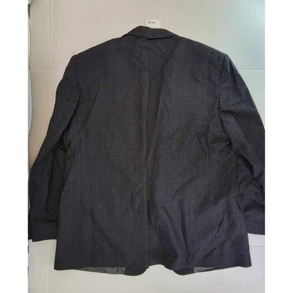 Jos‎ A Bank Wool Pinstripe Suit Blazer Jacket Men 48 R Dark Gray